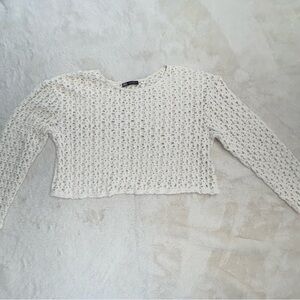 Zara Cream Knit Crop Top